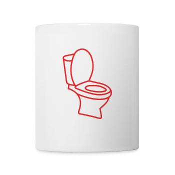 Klo WC Toilette Humor Geschenk - Tasse - Weiß - Vorne