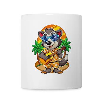 Funny Badger Cartoon Summer Beach Sunglasses - Mug - white - Front
