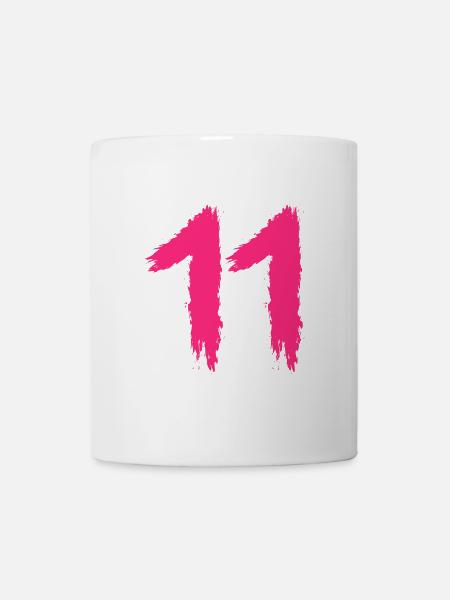 Zahl 11 Lieblingszahl Nummer - Tasse - Weiß