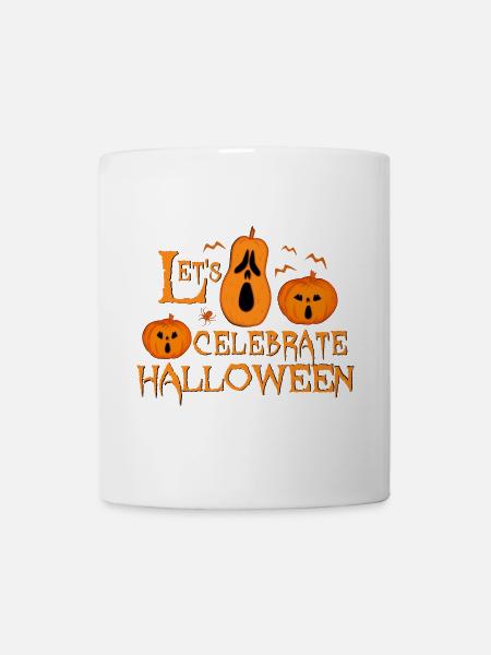 pumpkin celebrate halloween - Tasse - Weiß