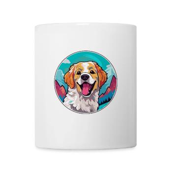 Alano Español Hunderasse Cartoon Kawaii Aquarell - Tasse - Weiß - Vorne