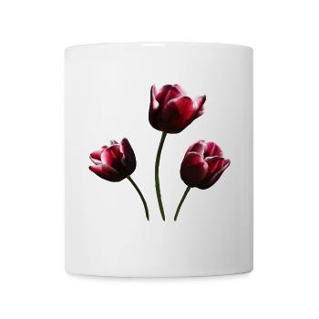 Tulpe weinrote Tulpen - Tasse - Weiß - Vorne