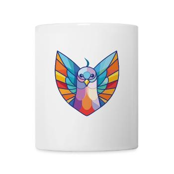 Taube Buntes Aquarell Tier Haustier Illustration - Tasse - Weiß - Vorne