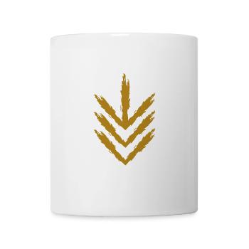 Pfeil nach unten Symbol Gold - Tasse - Weiß - Vorne