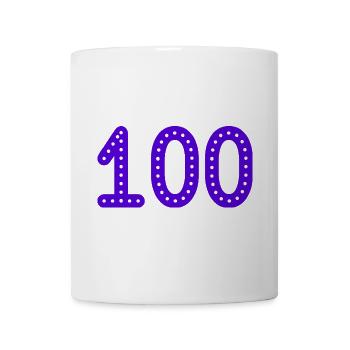 100. 100 JAHRE. 100-JÄHRIGES JUBILÄUM. 100. GEBURTSTAG - Tasse - Weiß - Vorne