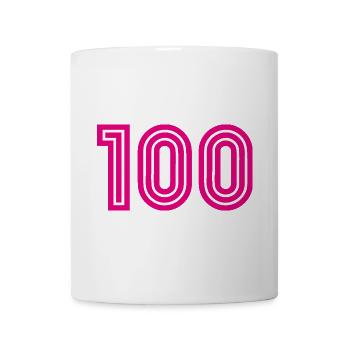 100. 100 JAHRE. 100-JÄHRIGES JUBILÄUM. 100. GEBURTSTAG - Tasse - Weiß - Vorne