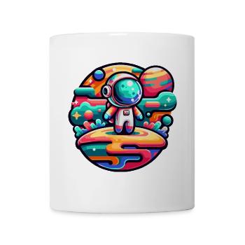 Kleiner Astronaut – Farbstrudel - Tasse - Weiß - Vorne