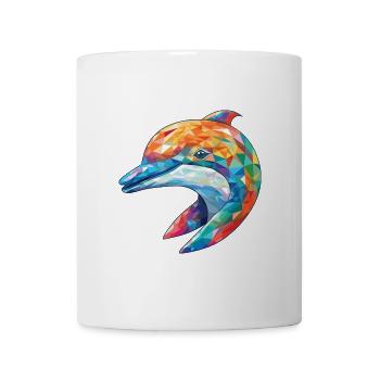 Delphin Bunte Aquarell-Tierillustration - Tasse - Weiß - Vorne