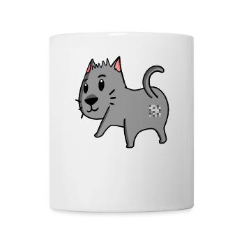 Katze Arsch - Katze Hintern - Tasse - Weiß - Vorne