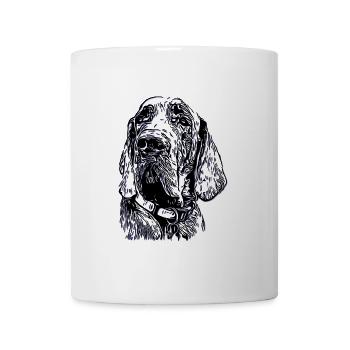 Neon-Linien Hundeporträt - Tasse - Weiß - Vorne