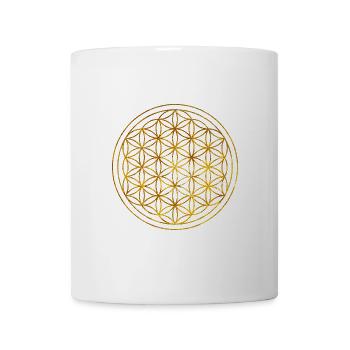 Blume des Lebens -Lebensblume - Tasse - Weiß - Vorne