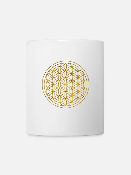 Blume des Lebens -Lebensblume - Tasse - Weiß