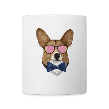 Corgi Hipster - Tasse - Weiß - Vorne