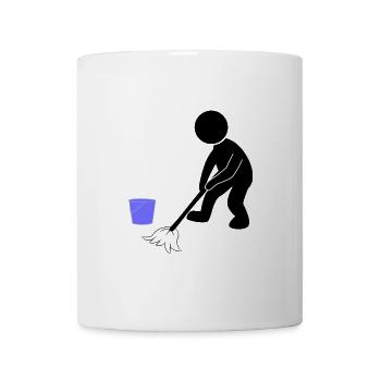 Putzen Putzmann Wischen - Tasse - Weiß - Vorne
