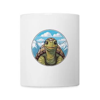 Schildkröte Aquarell Karikatur Kawaii Haustier Tier Farbe - Tasse - Weiß - Vorne