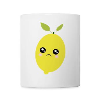 Kawaii Zitrone Kawaii Früchte Kawaii Obst - Tasse - Weiß - Vorne