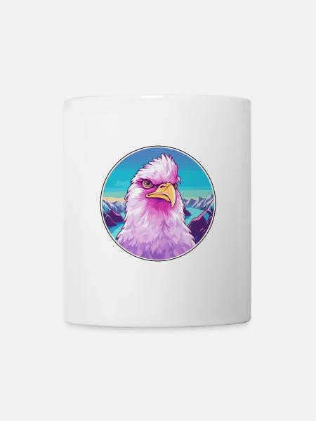 Huhn Aquarell Karikatur Kawaii Haustier Tier Farbe - Tasse - Weiß