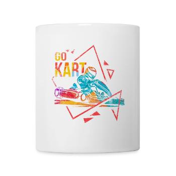 Flinker Kartsportler Kurvenjagd - Tasse - Weiß - Vorne