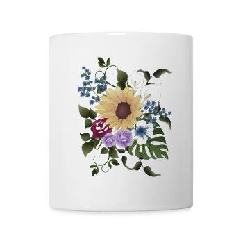 Blütenaragement - Tasse - Weiß - Vorne