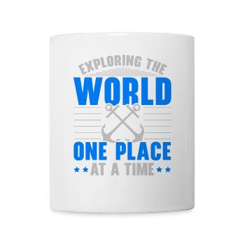 Die Welt erforschen, ein Ort nach dem anderen, See - Tasse - Weiß - Vorne