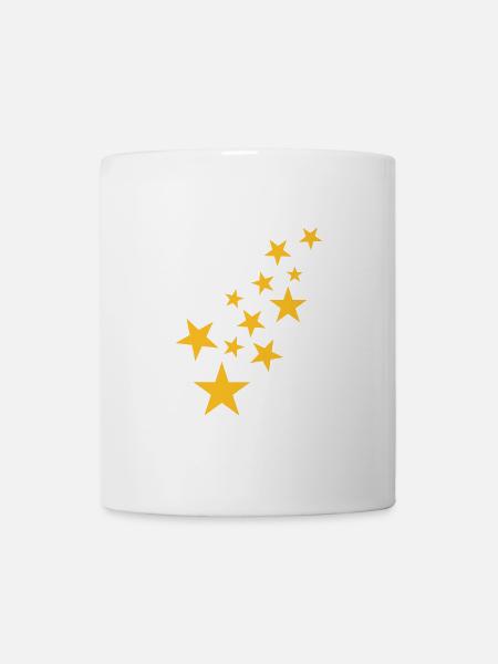 Stern Symbol Sternchen Muster - Tasse - Weiß