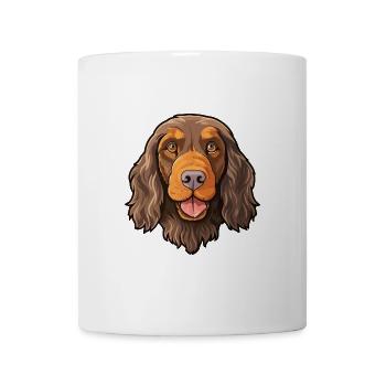 Picardie Spaniel Hunderasse Cartoon Kawaii Illustrat - Tasse - Weiß - Vorne