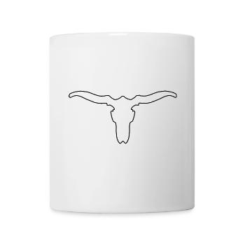Tierschädel mit Hörnern - Tasse - Weiß - Vorne