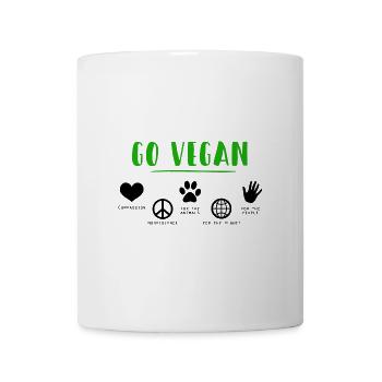 GO VEGAN - Tasse - Weiß - Vorne