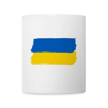 Ukraine Flagge - Tasse - Weiß - Vorne