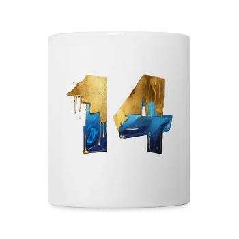 NR. 14 NUMMER 14 COOL 14. GEBURTSTAG - Tasse - Weiß - Vorne