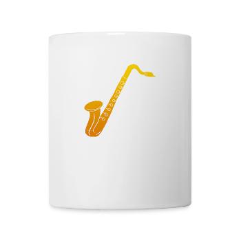 Saxofon - Tasse - Weiß - Vorne