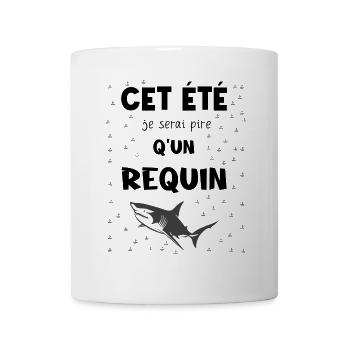 diesen Sommer werde ich schlimmer sein als ein Hai - Tasse - Weiß - Vorne