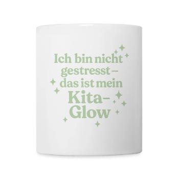 Ich bin nicht gestresst... (salbeigrün) - Tasse - Weiß - Vorne