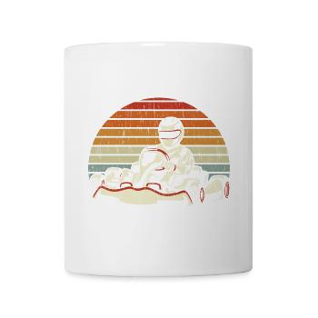 GoKart Vintage Rennbahn Go Kart - Tasse - Weiß - Vorne