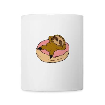 Faultier Sticker - Tasse - Weiß - Vorne