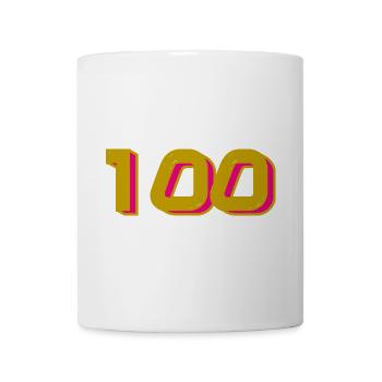 100. 100 JAHRE. 100-JÄHRIGES JUBILÄUM. 100. GEBURTSTAG - Tasse - Weiß - Vorne