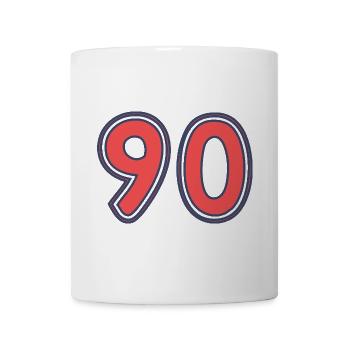 90. 90 JAHRE. 90-JÄHRIGES JUBILÄUM. 90-JÄHRIGES JUBILÄUM. - Tasse - Weiß - Vorne
