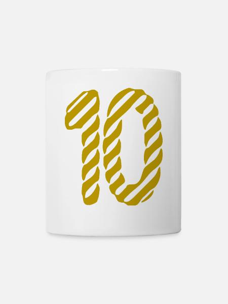 10. 10 JAHRE. 10. Jahrestag. 10-JÄHRIGES JUBILÄUM. - Tasse - Weiß