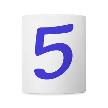 5. 5 JAHRE. 5-JÄHRIGES JUBILÄUM. 5-JÄHRIGES JUBILÄUM. 5. - Tasse - Weiß - Vorne