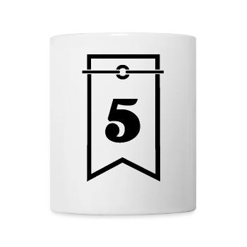 5. 5 JAHRE. 5-JÄHRIGES JUBILÄUM. 5-JÄHRIGES JUBILÄUM. 5. - Tasse - Weiß - Vorne