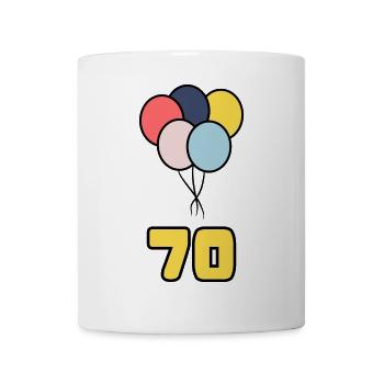 70. 70 JAHRE. 70-JÄHRIGES JUBILÄUM. GEBURTSTAG 70 JAHRE. - Tasse - Weiß - Vorne