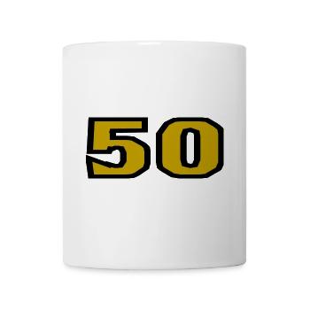 50. 50 JAHRE. 50-JÄHRIGES JUBILÄUM. 50-JÄHRIGES JUBILÄUM. - Tasse - Weiß - Vorne