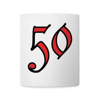50. 50 JAHRE. 50-JÄHRIGES JUBILÄUM. 50-JÄHRIGES JUBILÄUM. - Tasse - Weiß - Vorne