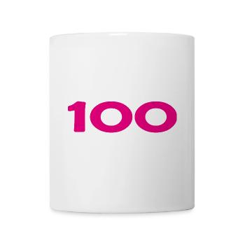 100. 100 JAHRE. 100-JÄHRIGES JUBILÄUM. 100. GEBURTSTAG - Tasse - Weiß - Vorne