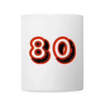 80. 80 YEARS. 80th ANNIVERSARY. 80TH BIRTHDAY. - Mug - white - Front