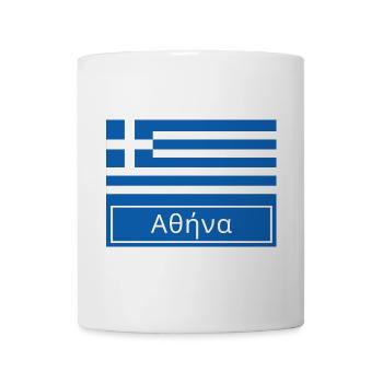 Athènes Écrit en grec - Mug blanc - blanc - Devant