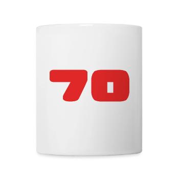 70. 70 JAHRE. 70-JÄHRIGES JUBILÄUM. GEBURTSTAG 70 JAHRE. - Tasse - Weiß - Vorne