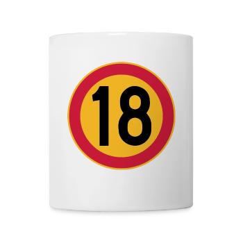 18 Geschwindigkeitsbegrenzung - Tasse - Weiß - Vorne