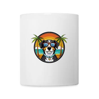 Entlebucher Sennenhund Rasse Cartoon Sonnenbrille - Tasse - Weiß - Vorne