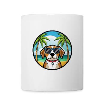 Kerry Beagle Hunderasse Cartoon Sonnenbrille Strand - Tasse - Weiß - Vorne
